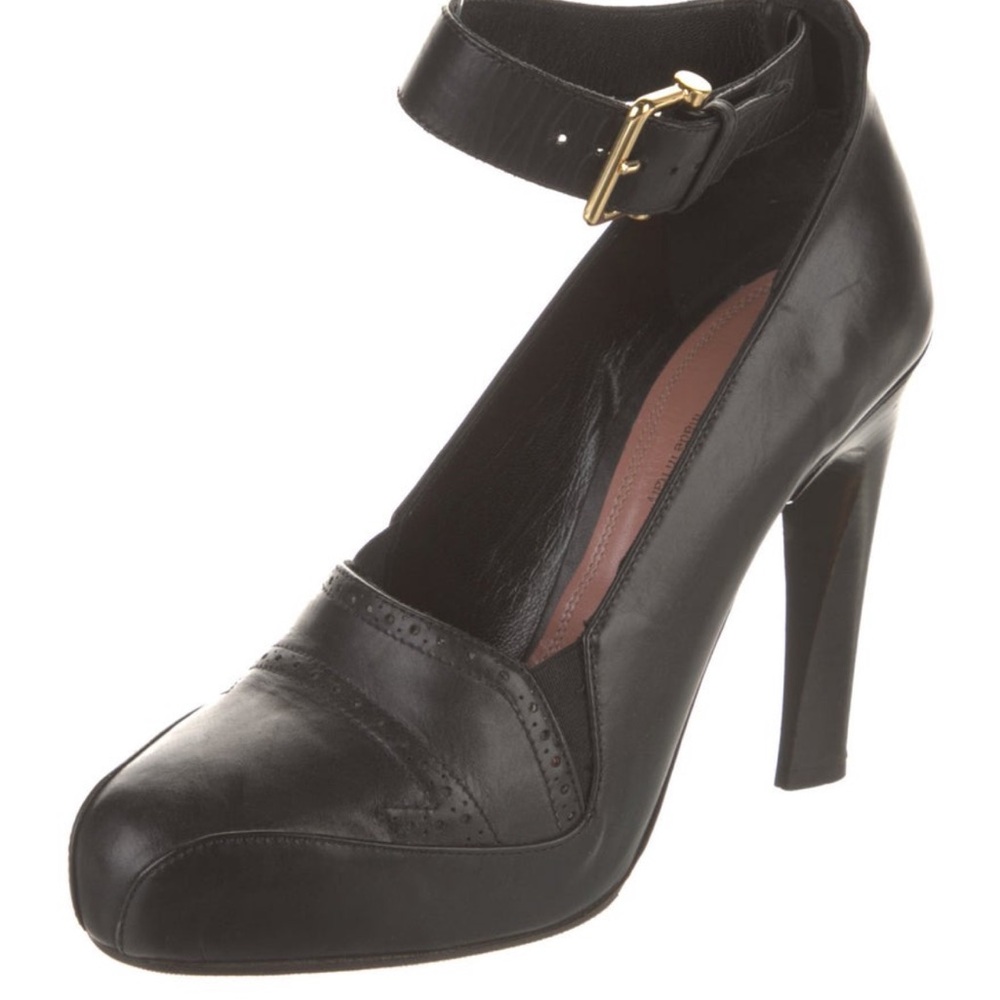 Black Ankle-Strap High Heel Pump